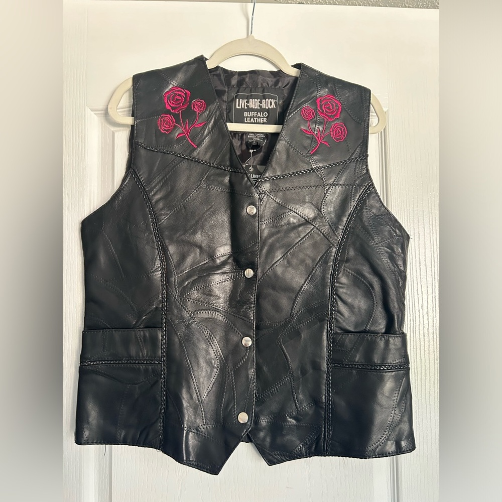 Black Leather Vest